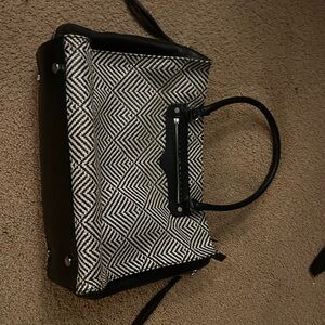 Rebecca Minkoff Black and White Geometric Tote